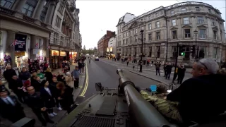 Driving A Tank Through London’s Mall on Remembrance Sunday