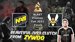 Beautiful 1vs3 clutch from ZywOo on Inferno, NAVI vs Vitality, BLAST Premier Fall Final 2021