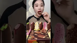 [ASMR] Mini Magnum Chocolate Ice Cream #asmr #mukbang #shorts #food #satisfying #yummy