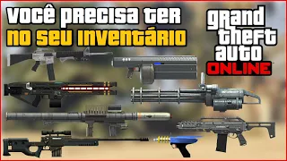 AS MELHORES ARMAS DO GTA online que vc precisa ter no inventario ATUALIZADO 2023.