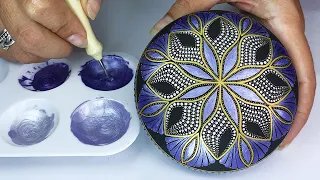 Mandala Art Dot Painting Rocks Tutorial Painted Stones for Beginners How To Drawing Satisfying Video