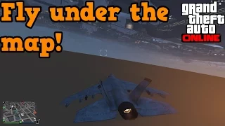 GTA online glitches - Fly a hydra under the world!