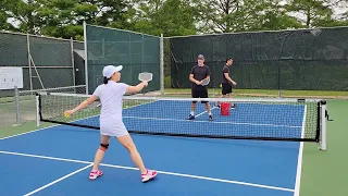 Pickleball practice drills slow Consistent Volleys. Working on good technique May 3rd