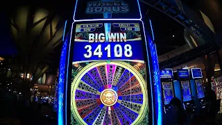 HUMONGOUS WIN on Ocean Spin Pirate's Riches slot machine wheel bonus