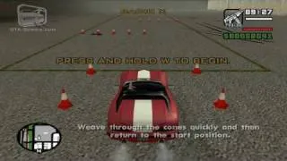 GTA San Andreas - Walkthrough - Driving School #6 - Cone Coil (HD)