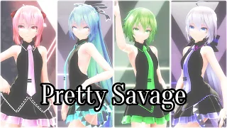 【MMD】BLACKPINK - "Pretty Savage"【Tda GUMI×Miku×Haku×Luka】