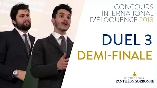 Concours international d'éloquence 2018 - Demi-finale - Duel 3