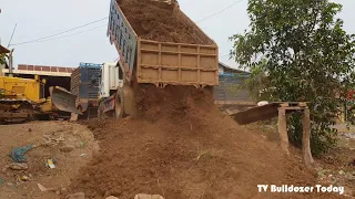 New Project The Best Operator Skills Miniature Dozer Pushing Soil In Front Of Villagers' House