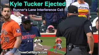 E5 - Tucker Ejected on Runner's Lane Interference Play as Umpire Calls Kyle Out for Rules Infraction