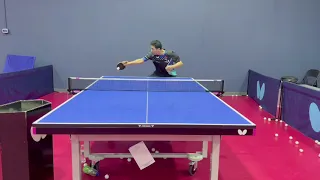 Butterfly Training Tips with Ju Mingwei - Push & Forehand Smash Combo