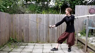 Rapier footwork drill. Destreza