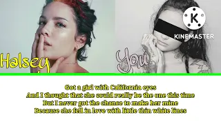 Bad at love [Karaoke duet] color coded lyrics halsey