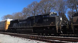 NS 282 with 4000 & NS 175 with 1073 at CP Bridge - 2/19/2022