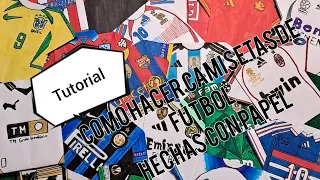 Como Hacer camisetas de fútbol hechas con papel 👕⚽️📄