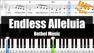 🎹Bethel Music - Endless Alleluia (Key of C)Sheet + Lyrics + Chords Piano Easy Tutorial🎹