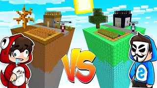 MINECRAFT: ¡CHUNK NOOB vs CHUNK PRO! 😱⚔️ BATALLA DE SKYBLOCK RETO con Mikecrack