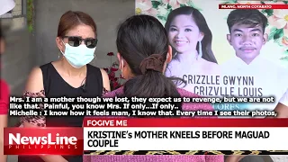 KRISTINE’s MOTHER KNEELS BEFORE MAGUAD COUPLE