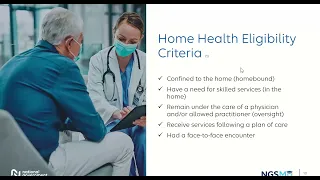 Documenting Home Health Eligibility Criteria Series - Under the Care of a Physician