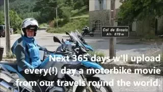 Facebook Movie Marathon: 365 days EVERY day a motorbike travel movie round the world.2