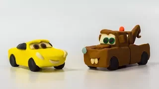 LIGHTNING Strikes ⚡️ Mater Cruz Ramirez Lightning McQueen Jackson Storm Making Play-Doh STOPMOTION