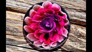 #1407 Beautiful Pink And Purple Petals In This 3D Resin Flower