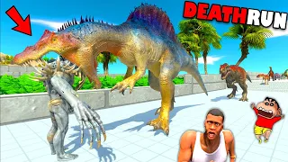 SHINCHAN and CHOP DEATH RUN vs AMAAN TEAM in Animal Revolt Battle Simulator Dinosaur Game in Hindi