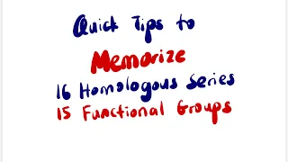 Quick Tips to Memorize 16 Homologous Series & 15 Functional Groups | SK025