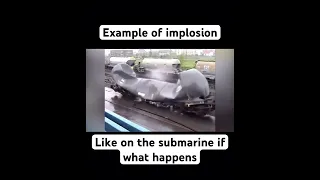 Example of #implosion like the #submarine of #oceangate. #Catastrophic failure at 13,000 feet.