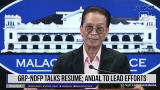 GRP-NDFP talks resume; Andal to lead efforts