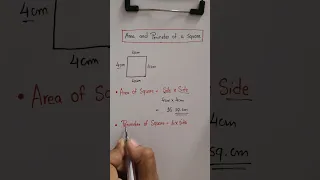 Area and perimeter of square | Ayushi teacher | Area and perimeter #maths #area #perimeter