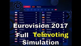 Eurovision 2017- Final Full Televoting Simulation