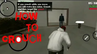 GTA San Andreas Mobile How to crouch📱 🎮