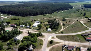 Село Кутки с высоты, Воронежская область Грибановский район.