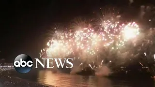 New Year's fireworks in Brazil