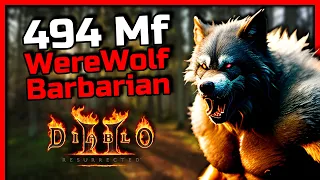 Endgame 494 MF Werewolf Barbarian, Build Guide and Showcase - Diablo 2 Resurrected