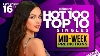 MID-WEEK PREDICTIONS | Billboard Hot 100, Top 10 Singles | September 16th, 2023