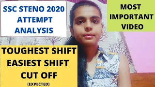 SSC STENOGRAPHER 2020 EXPECTED CUT OFF | SSC STENO 2020 ANALYSIS ON ATTEMPT BASIS | APNI PARIKSHA