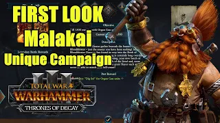 First Look - Malakai Makaisson Unique Campaign - Thrones of Decay - Total War Warhammer 3