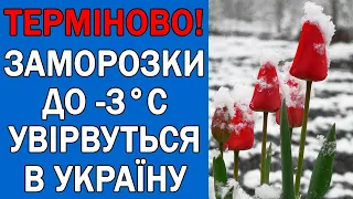 В УКРАЇНІ РІЗКО ВДАРЯТЬ ЗАМОРОЗКИ : ПОГОДА НА ЗАВТРА