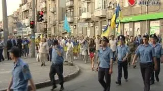 08.06.14 - "Дякуємо!Слава героям!" - Евромайдан прошел ходой к военному госпиталю