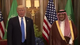 Trump meets with Saudi crown prince on 'tremendous' first day of trip