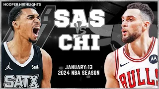 San Antonio Spurs vs Chicago Bulls Full Game Highlights | Jan 13 | 2024 NBA Season