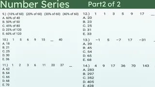 Number Series for Civil Service Exam and College Entrance Test | Number Sequence Part2 of 2