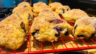 Эти пирожные понравятся всем!!The best blueberry scone recipe!Сконы с черникой за полчаса!