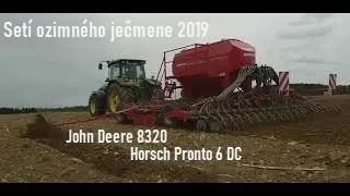 Setí ozimného ječmene 2019 l John Deere 8320 + Horsch Pronto 6 DC l Agro Pertoltice a.s. 🌾