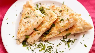 10 min Lavash rolls with cheese and chicken Recipe