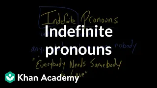 Indefinite Pronouns | The parts of speech | Grammar | Khan Academy