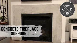 Concrete Fireplace Surround and Mantel | DIY