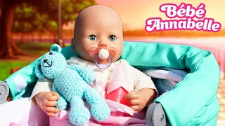Vidéo pour enfants. Bébé born Annabelle en français : bébé à la promenade