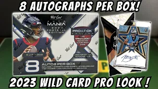 8 AUTOGRAPHS PER BOX! 2023 Wild Card Auto Mania Pro Look Football!